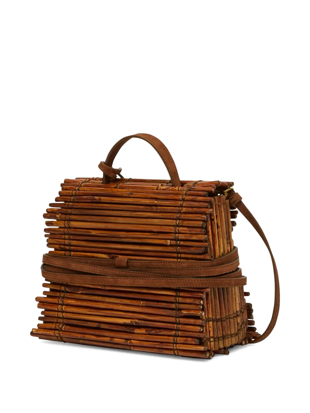 Moschino Kleine Tie Me shopper met handvat Bruin