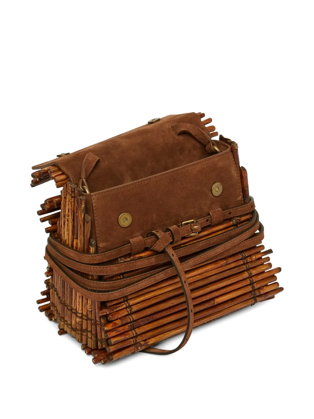 Moschino Kleine Tie Me shopper met handvat Bruin