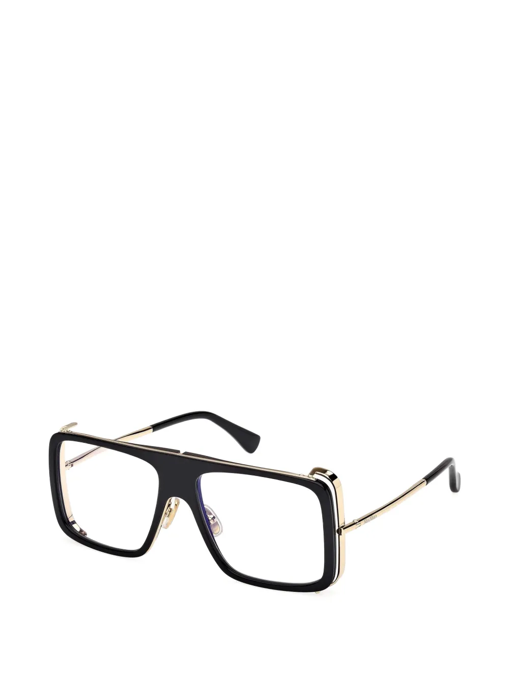  Max Mara Eyewear Square Frame Glasses - Black 