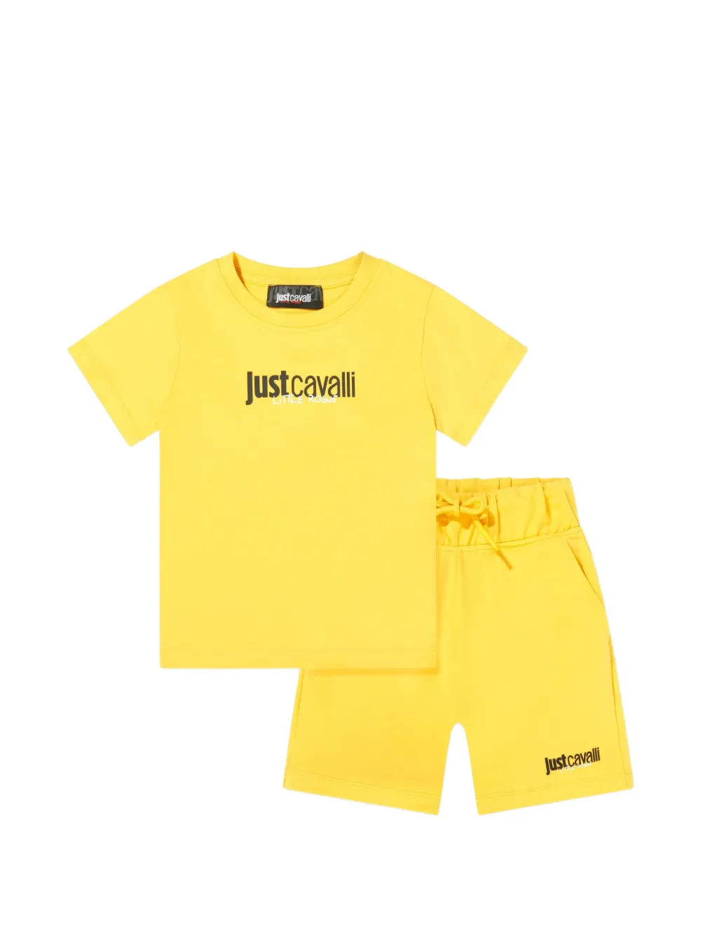 Just Cavalli drawstring t-shirt shorts set - Giallo