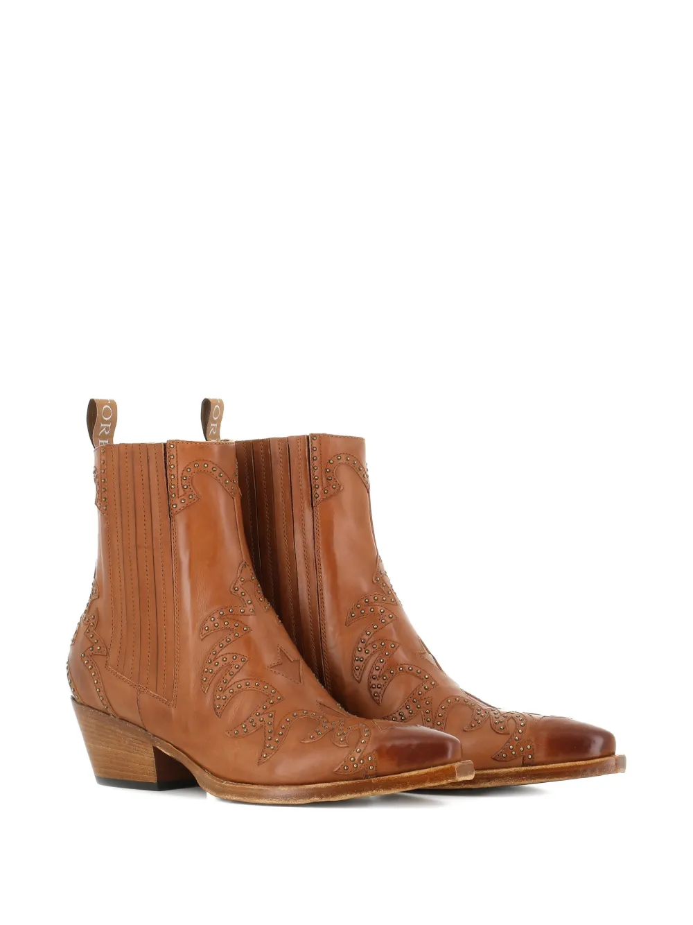 Sartore Laarzen met studs Bruin