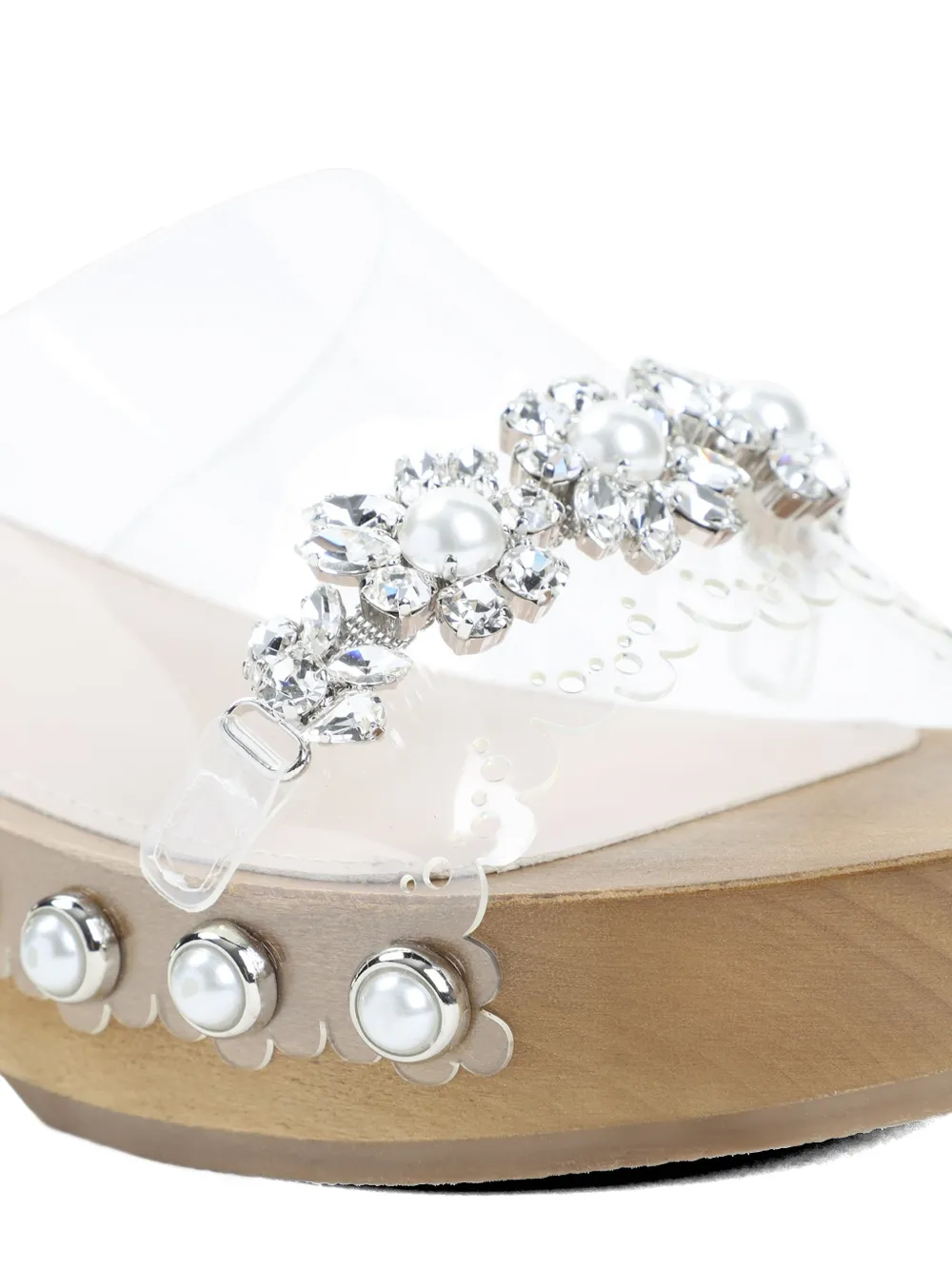 Simone Rocha Verfraaide sandalen Wit