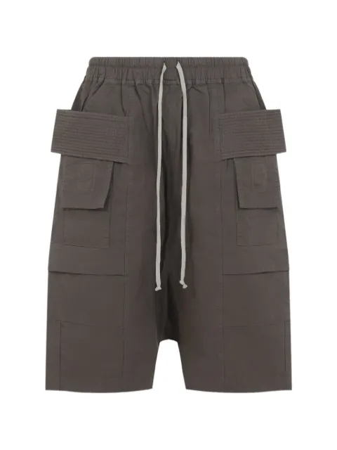 Rick Owens DRKSHDW beige cotton creatch cargo shorts