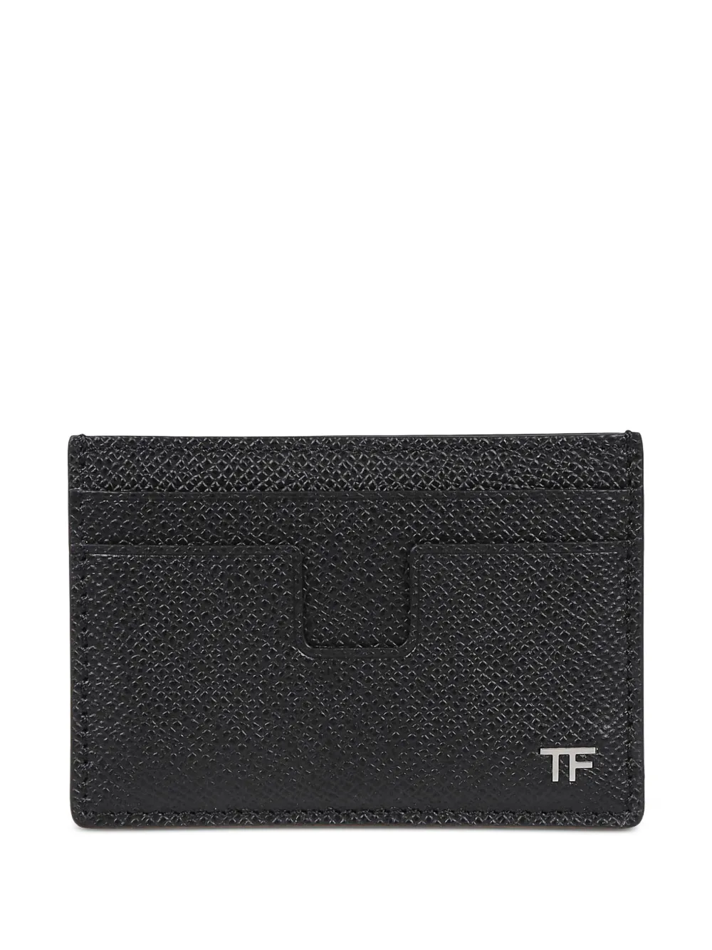 TOM FORD logo-plaque cardholder - Nero