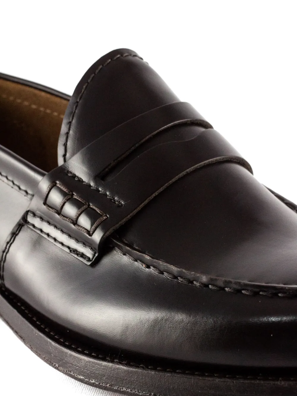 Green George Loafers met penny-bandje en stiksels Bruin