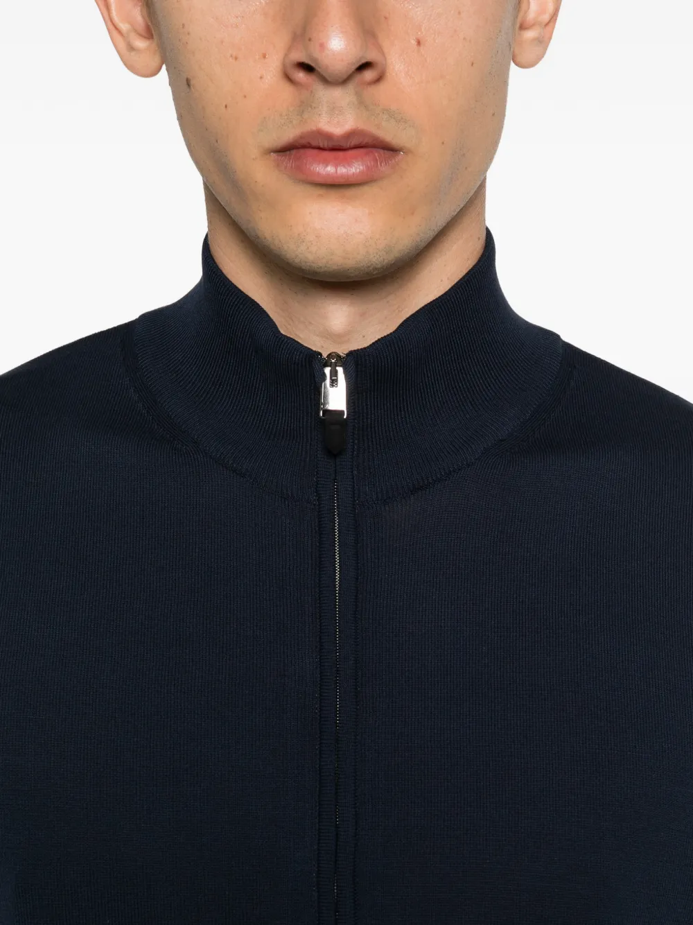 Canali Vest met rits Blauw