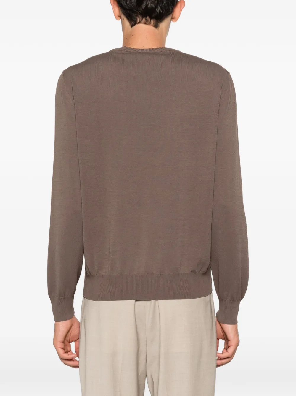 Canali Trui met ronde hals Bruin