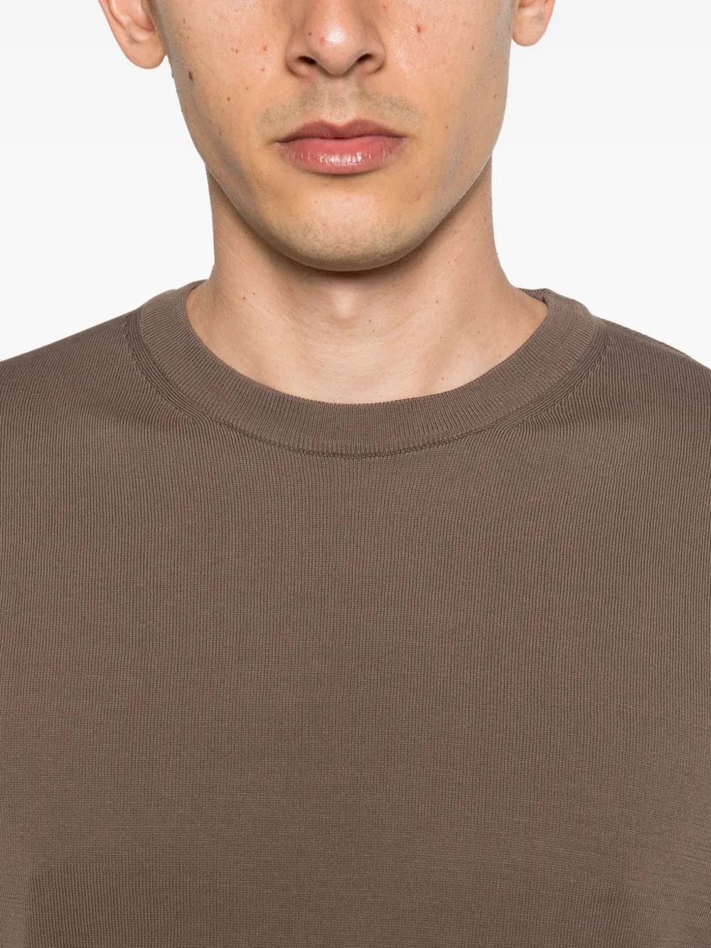 Canali Trui met ronde hals Bruin