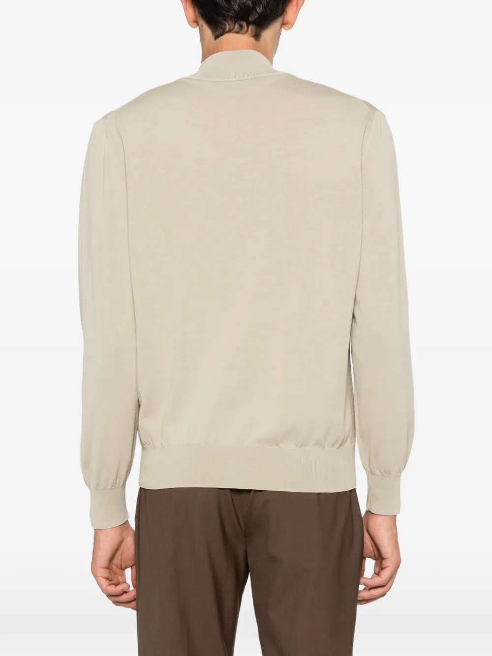Canali Vest met rits Beige