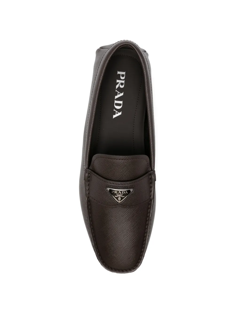 Prada Loafers met logo Bruin