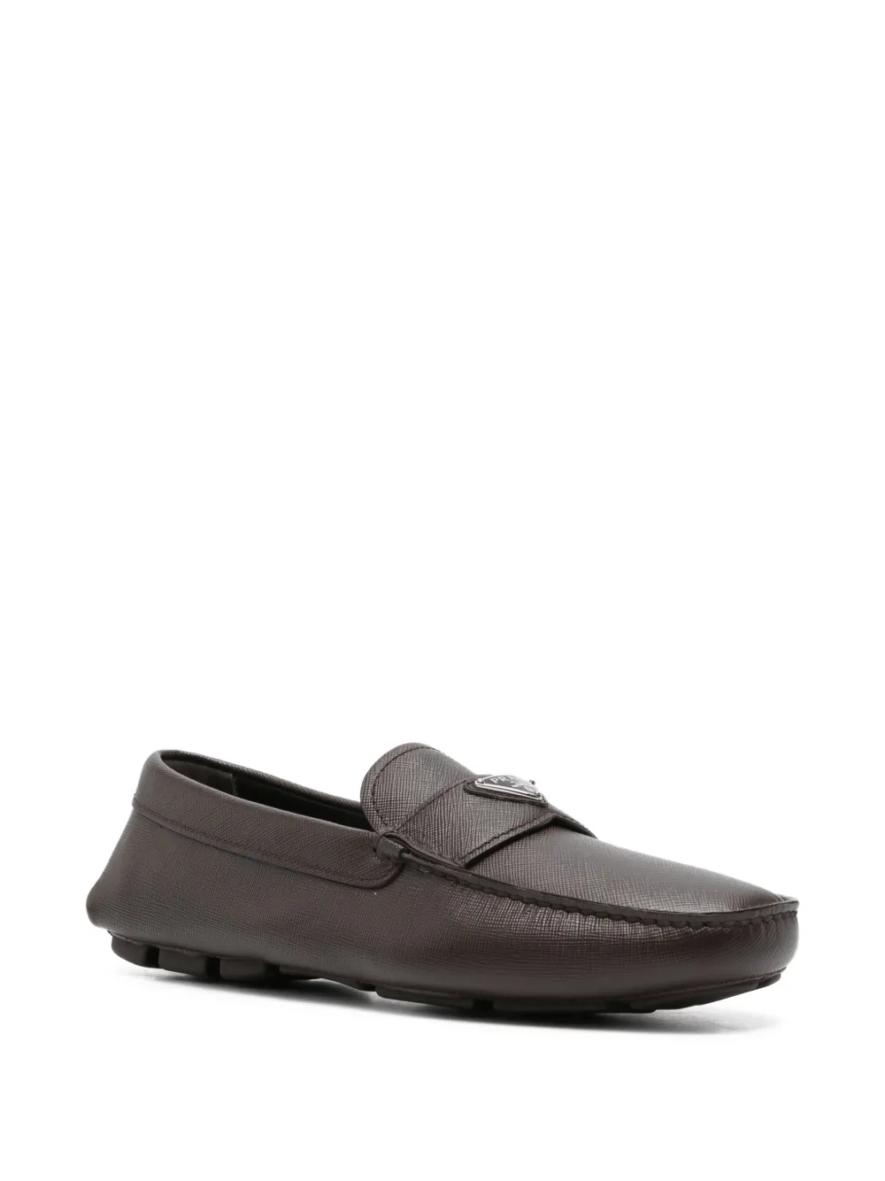 Prada Loafers met logo Bruin