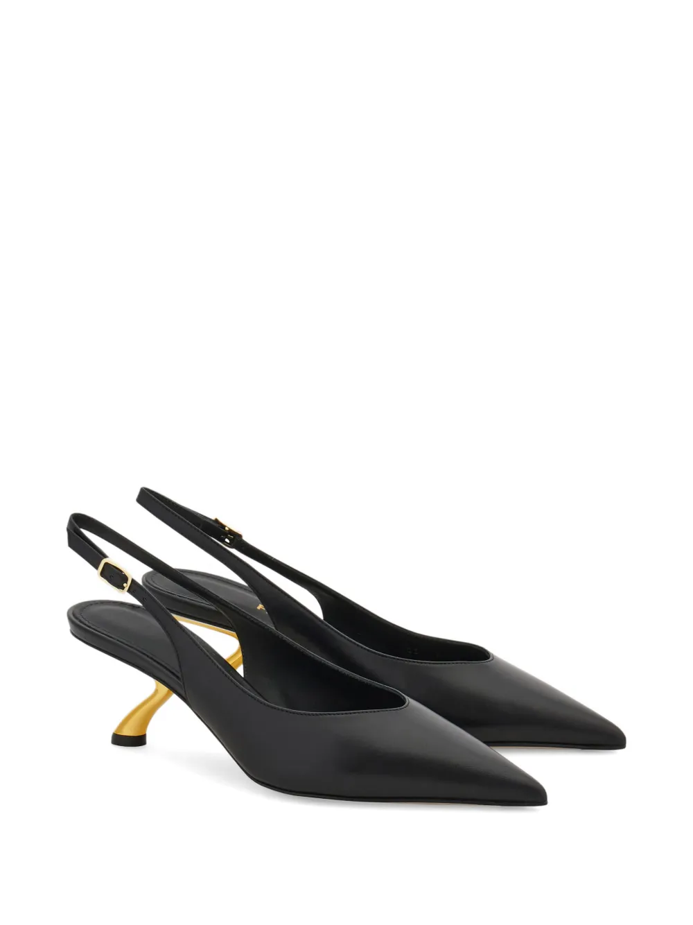 Ferragamo Sculptural heel slingback Zwart