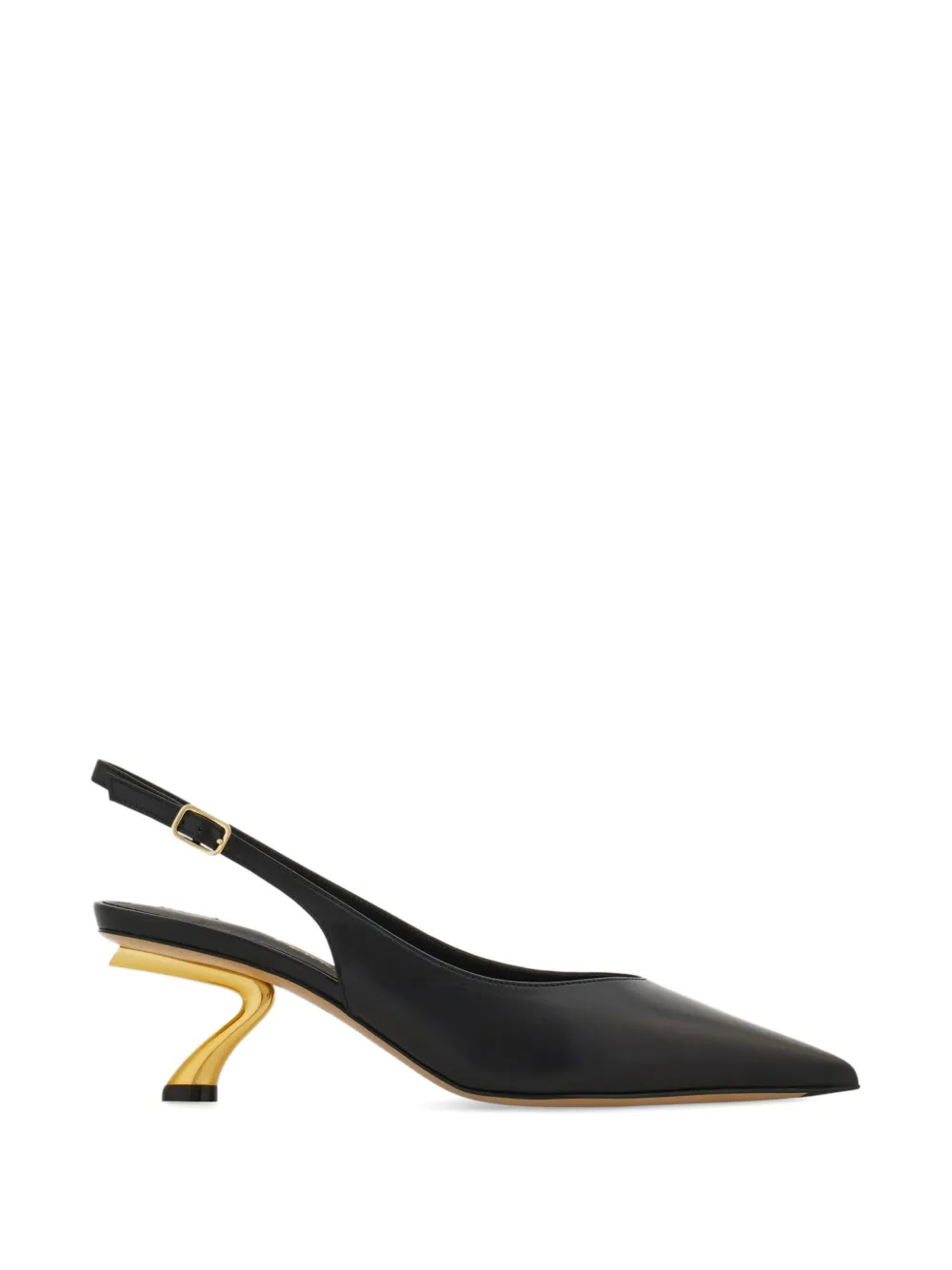 Ferragamo Sculptural heel slingback Zwart