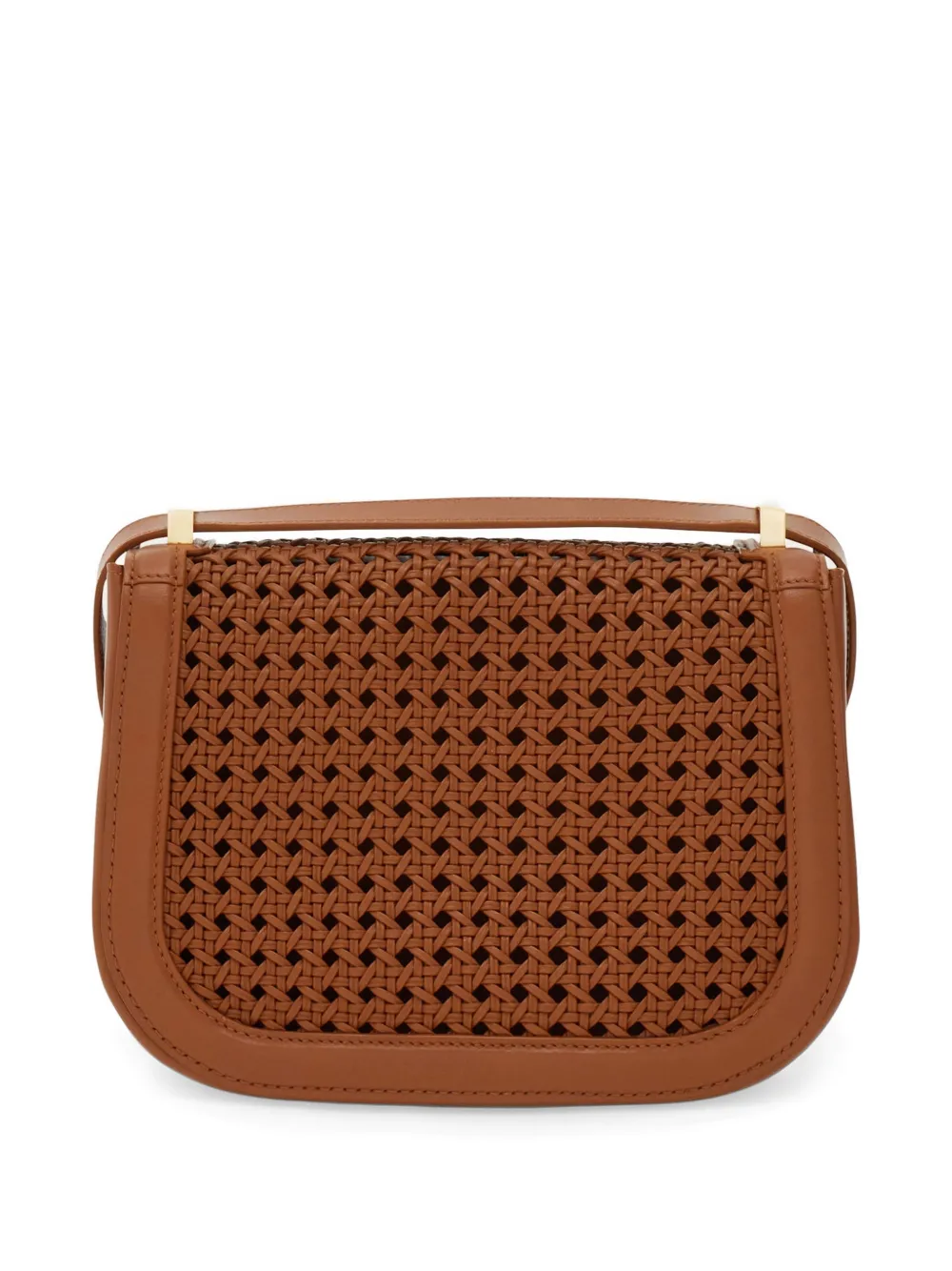 Ferragamo Double Gancini North-South crossbodytas (XS) Bruin