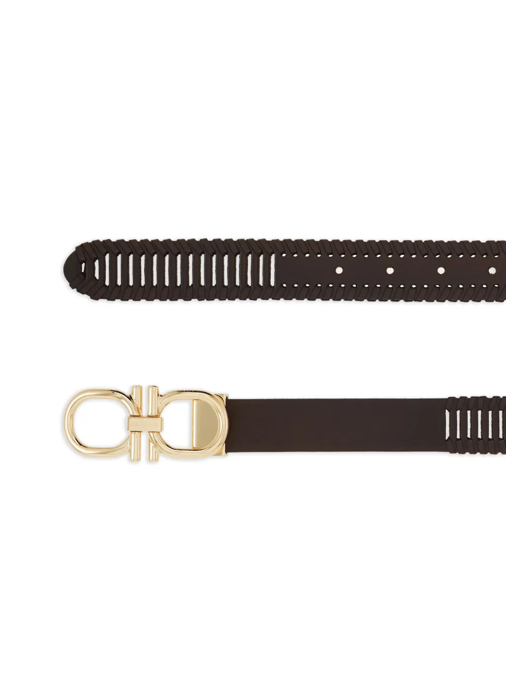 Ferragamo Verstelbare Gancini riem Bruin