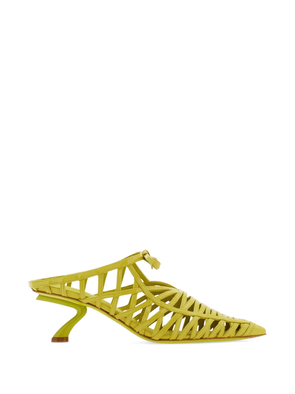 Ferragamo Sculptural heel mules - Yellow