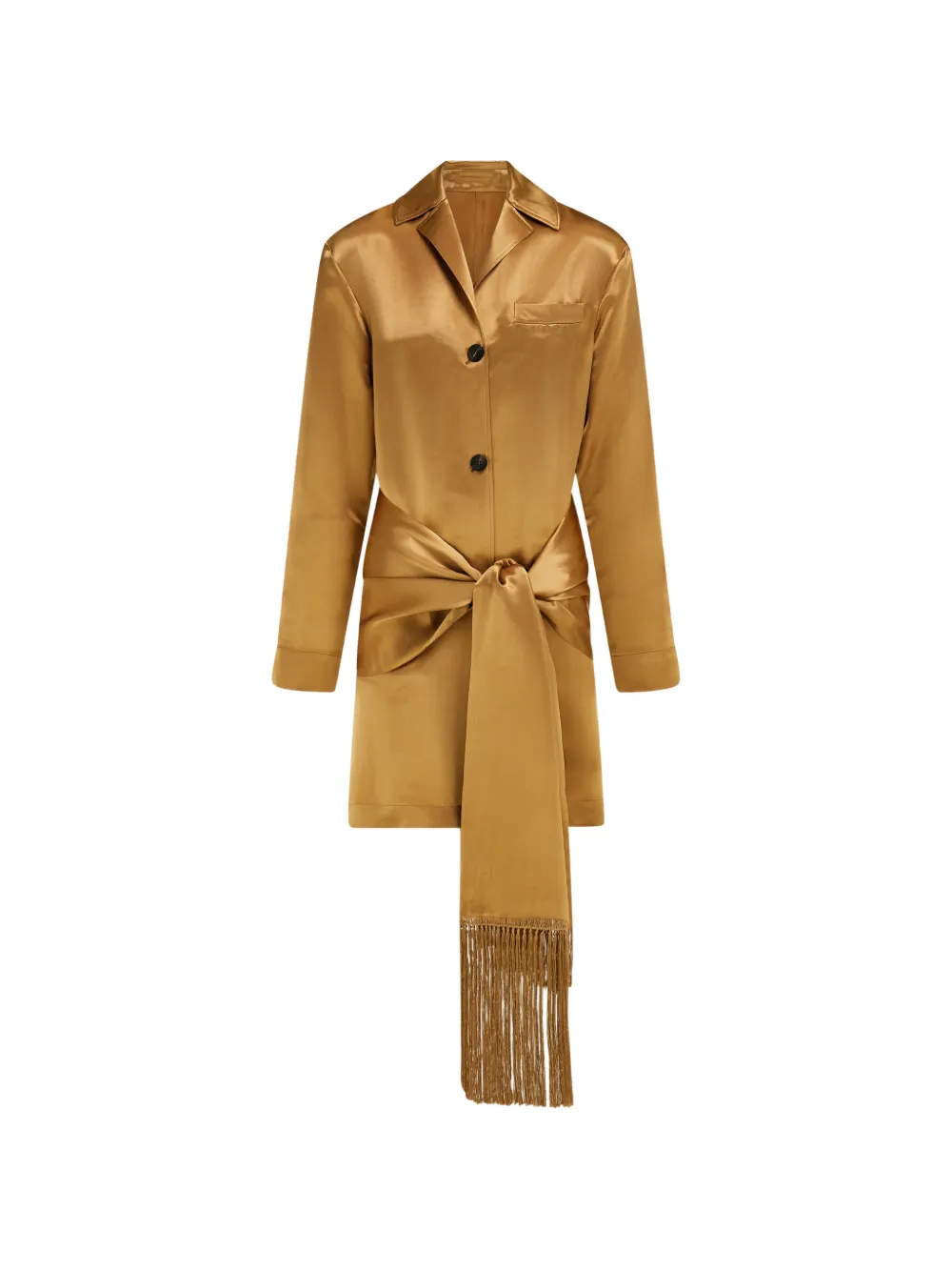 Ferragamo satin chemisier - Marrone