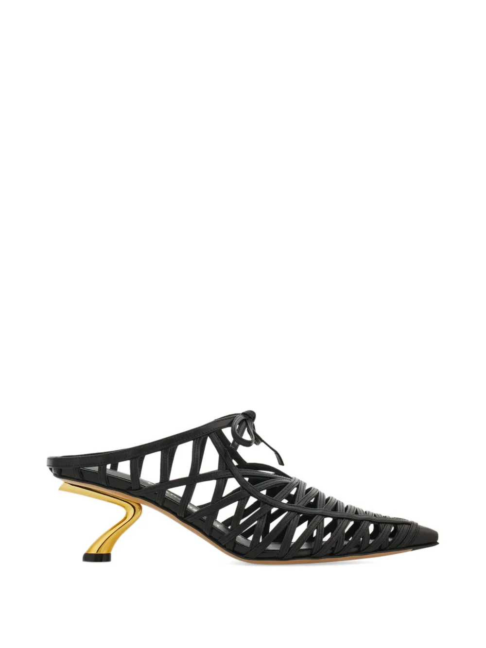 Ferragamo S-shaped heel mule - Nero