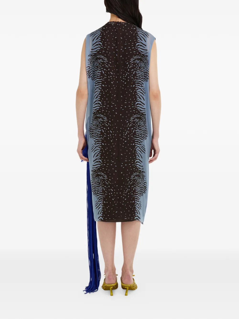 silk dress with flower detail
