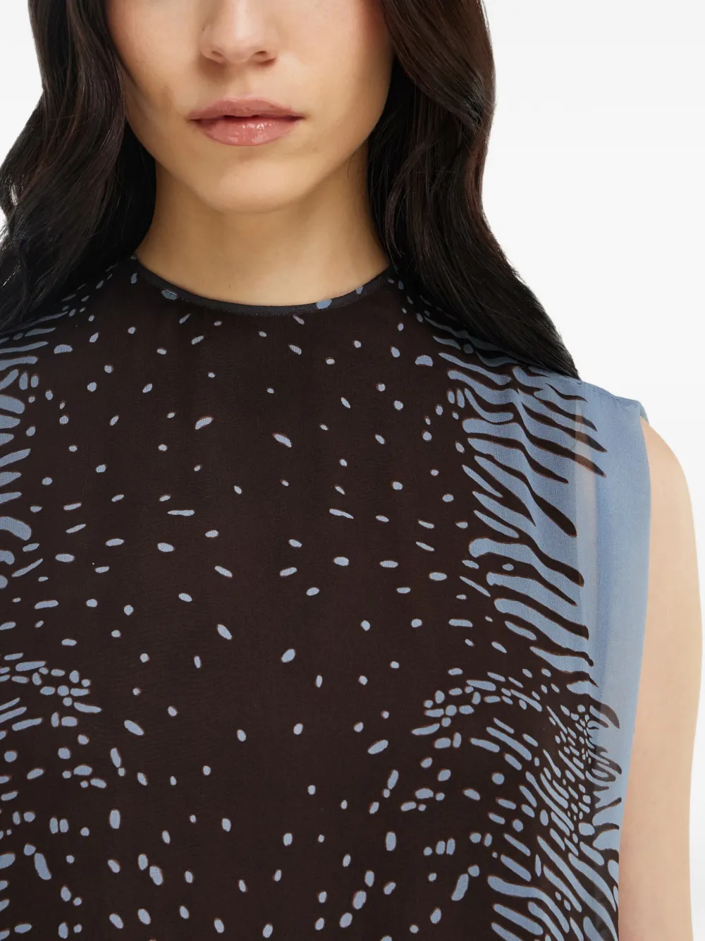 silk dress with flower detail