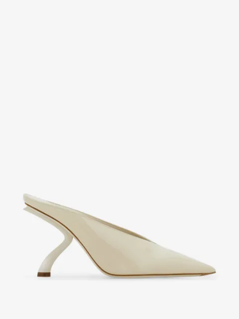 Ferragamo patent-finish pointed-toe pumps