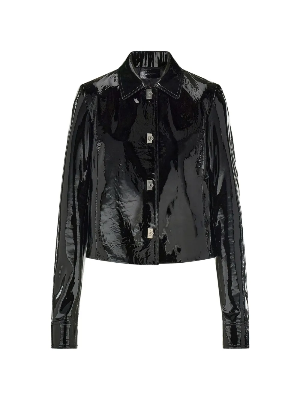 Ferragamo boxy nappa jacket - Nero