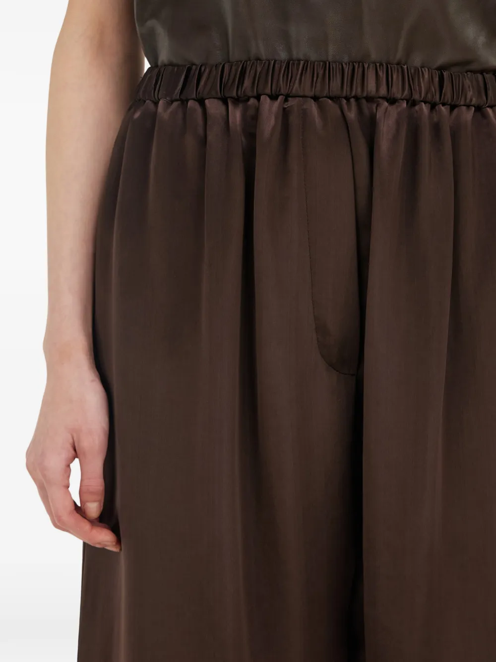 Ferragamo Satijnen broek Bruin