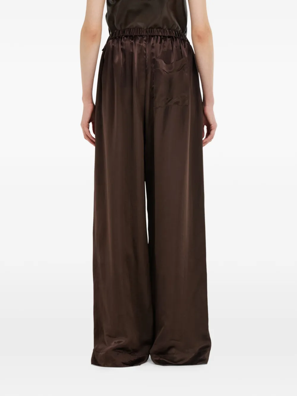 Ferragamo Satijnen broek Bruin