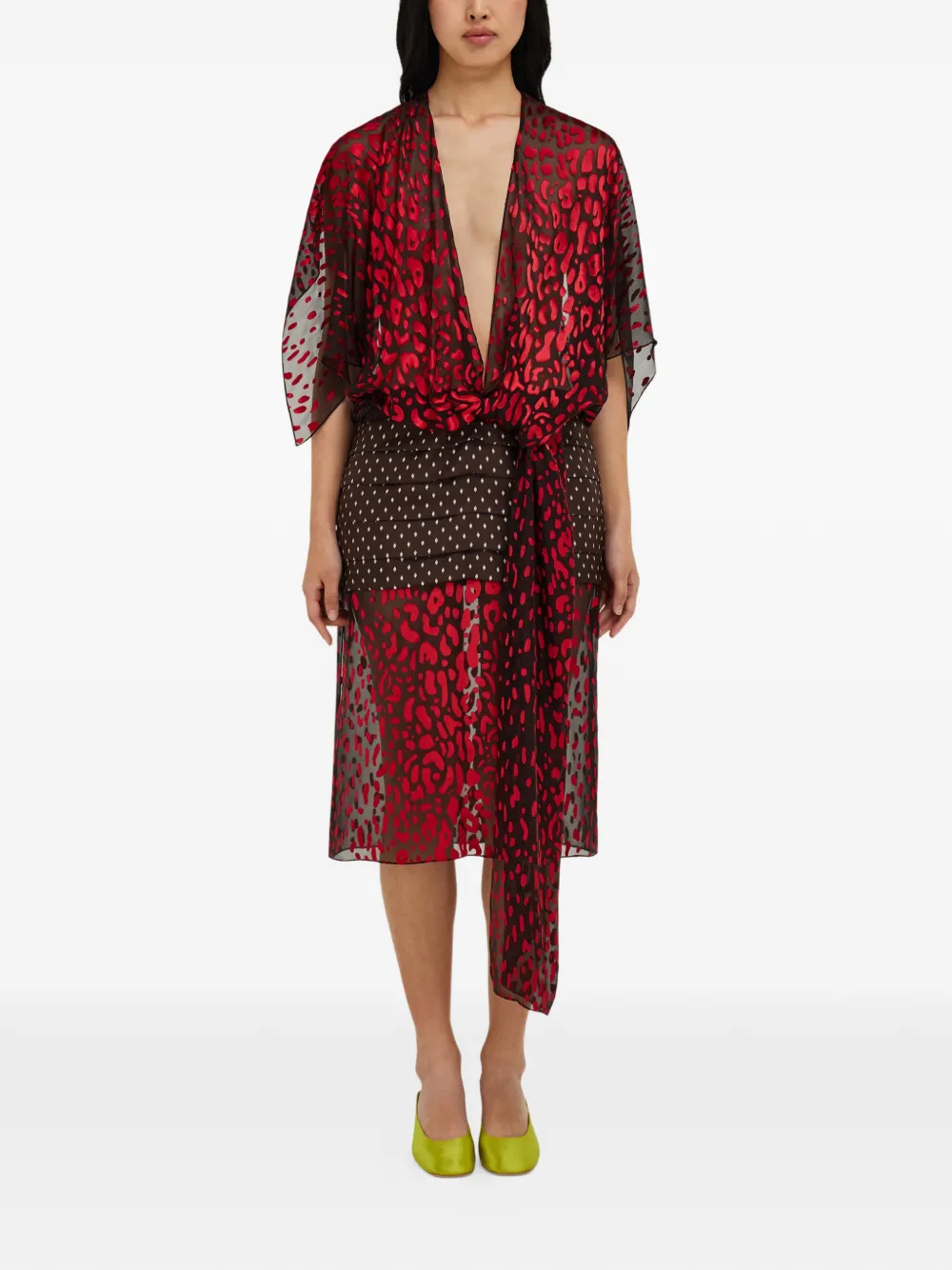 Ferragamo silk and viscose dress - Rosso
