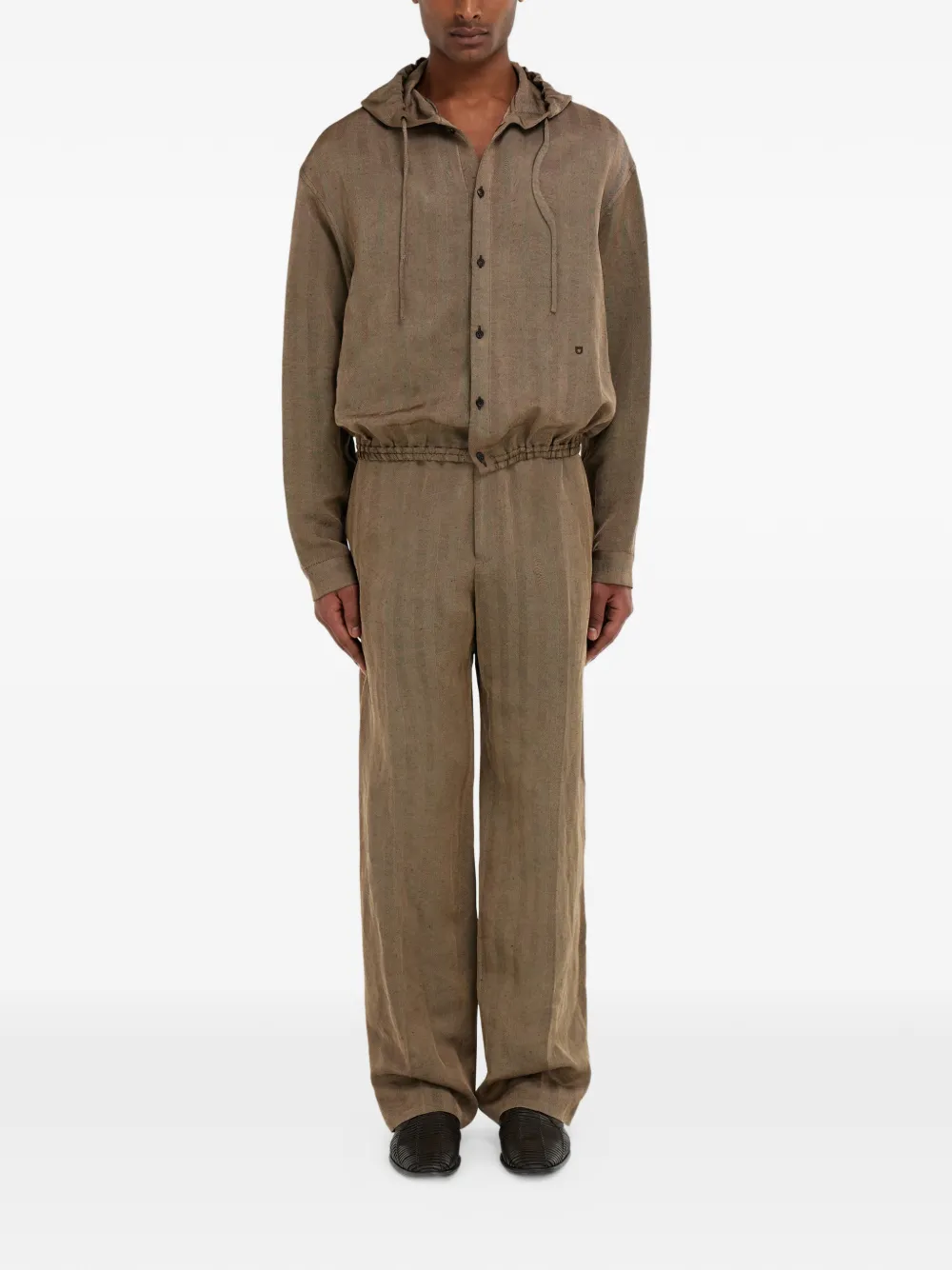 Ferragamo Lichtgewicht blouse met capuchon Bruin