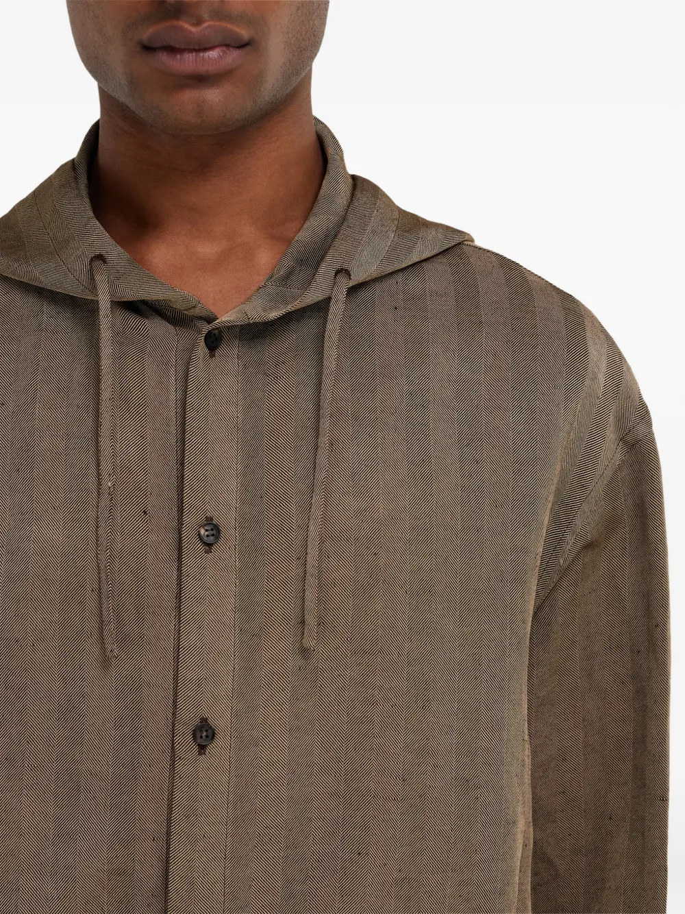 Ferragamo Lichtgewicht blouse met capuchon Bruin