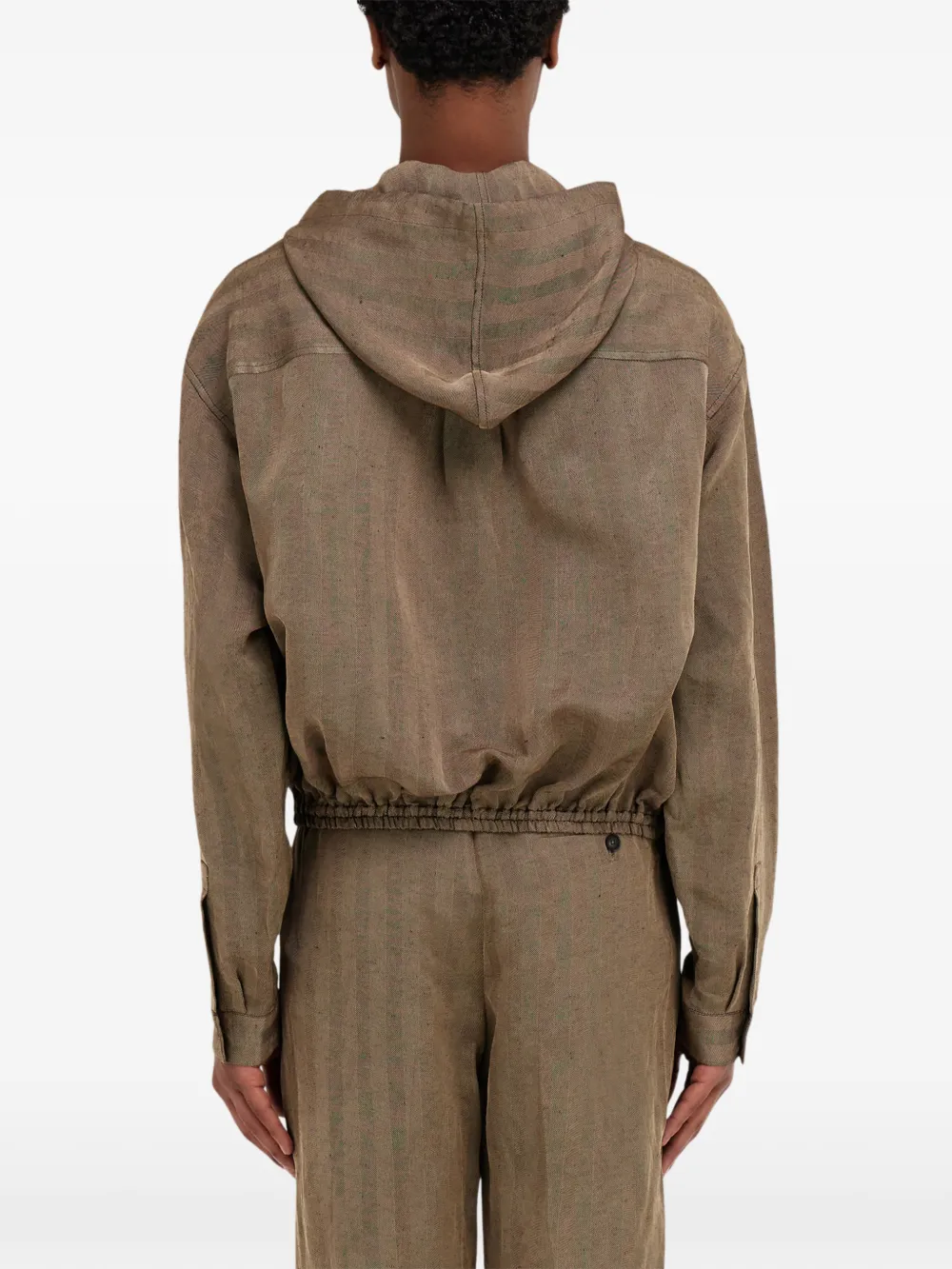 Ferragamo Lichtgewicht blouse met capuchon Bruin