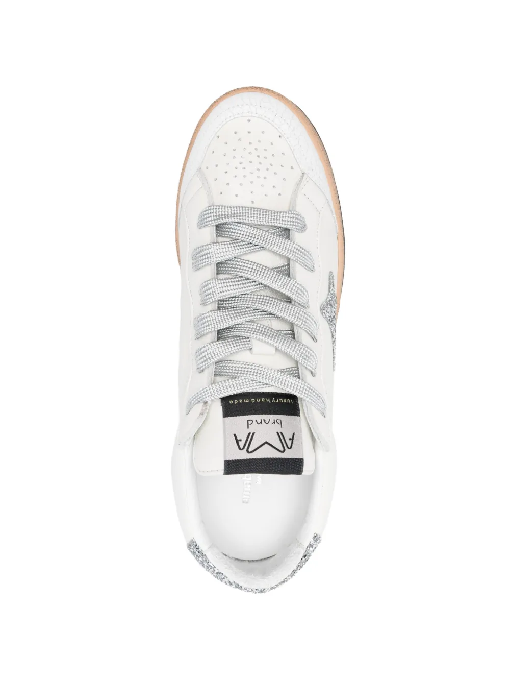 Ama Brand Sneakers met patroon-applicatie Wit