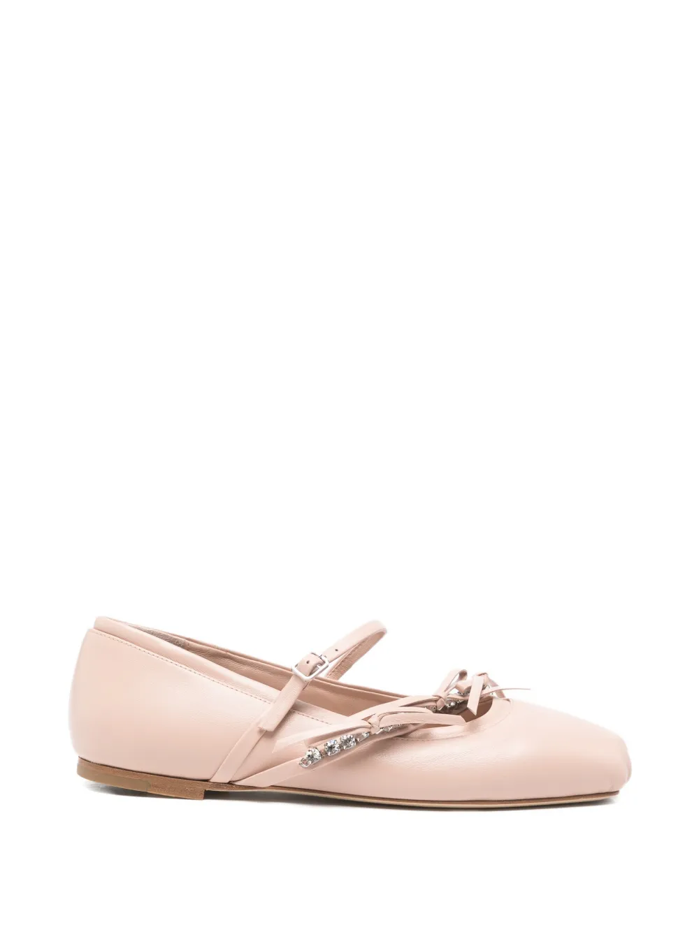 Jimmy Choo Loli embellished strap ballet flats - Rosa