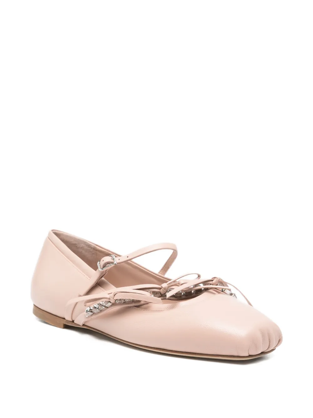 Jimmy Choo Loli ballerina's met verfraaid bandje Roze