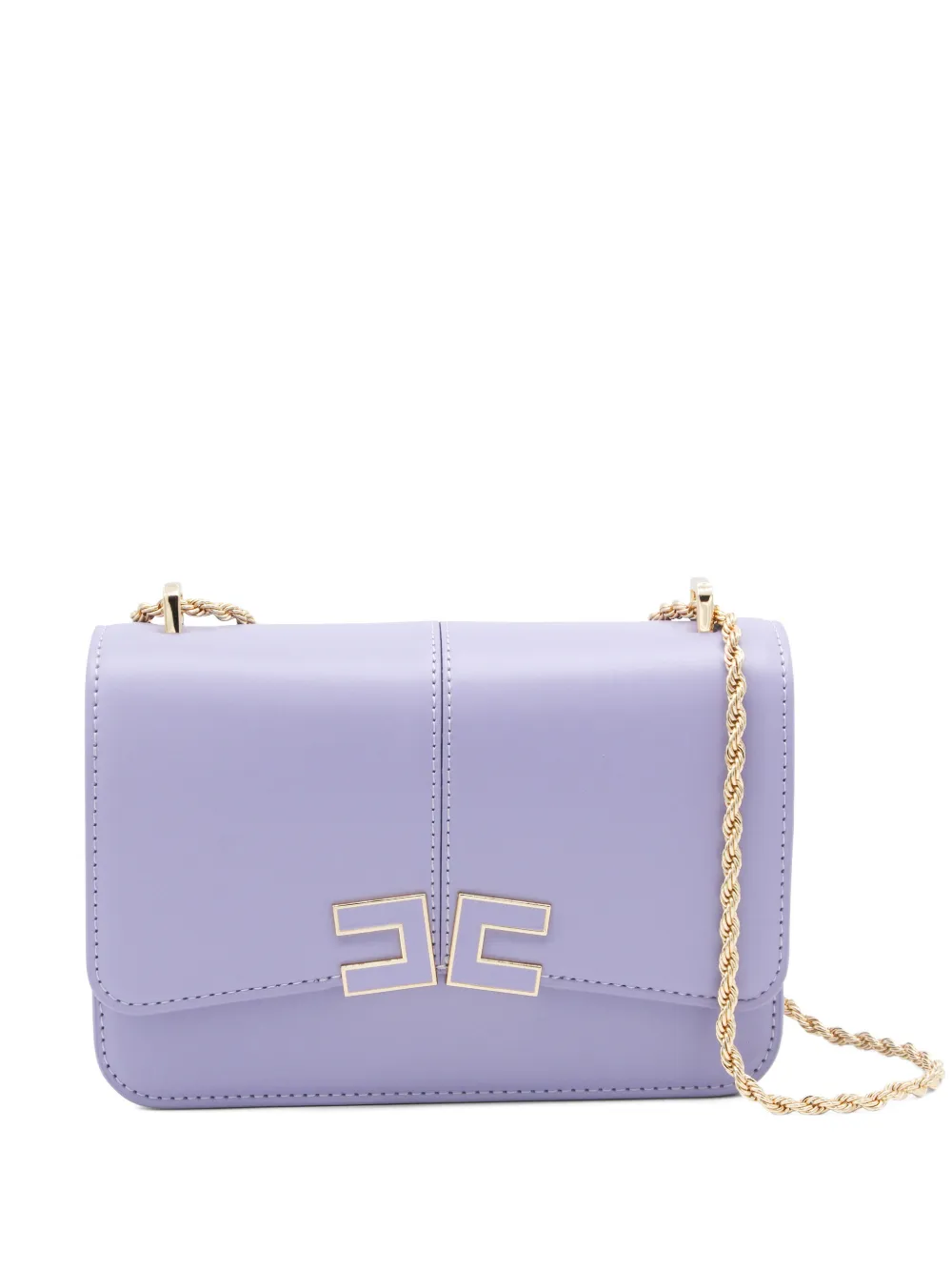 Elisabetta Franchi logo crossbody bag - Viola
