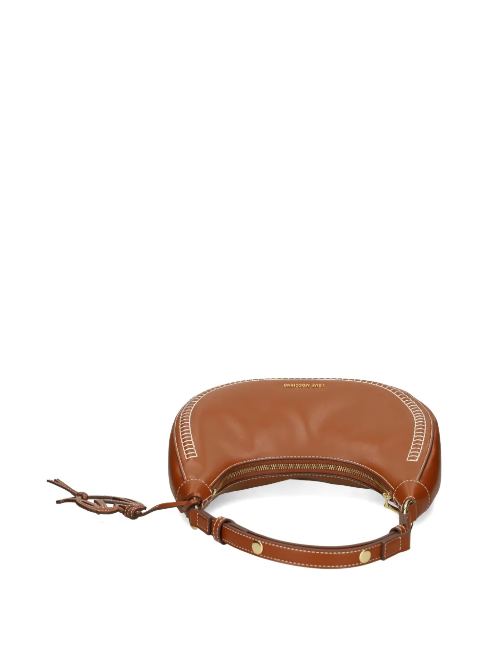 Heart-Charm Stitched Shoulder Bag