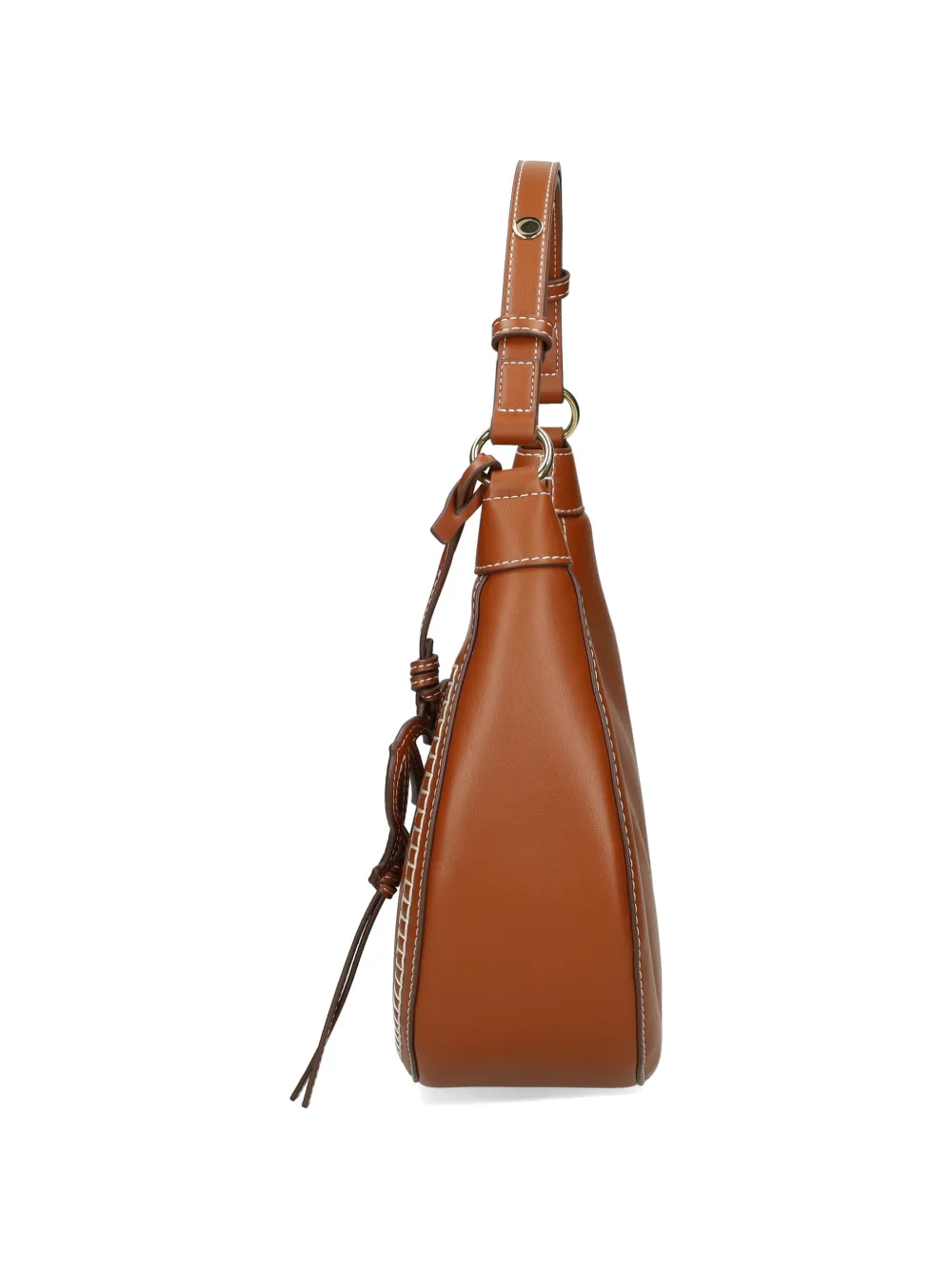 Heart-Charm Stitched Shoulder Bag