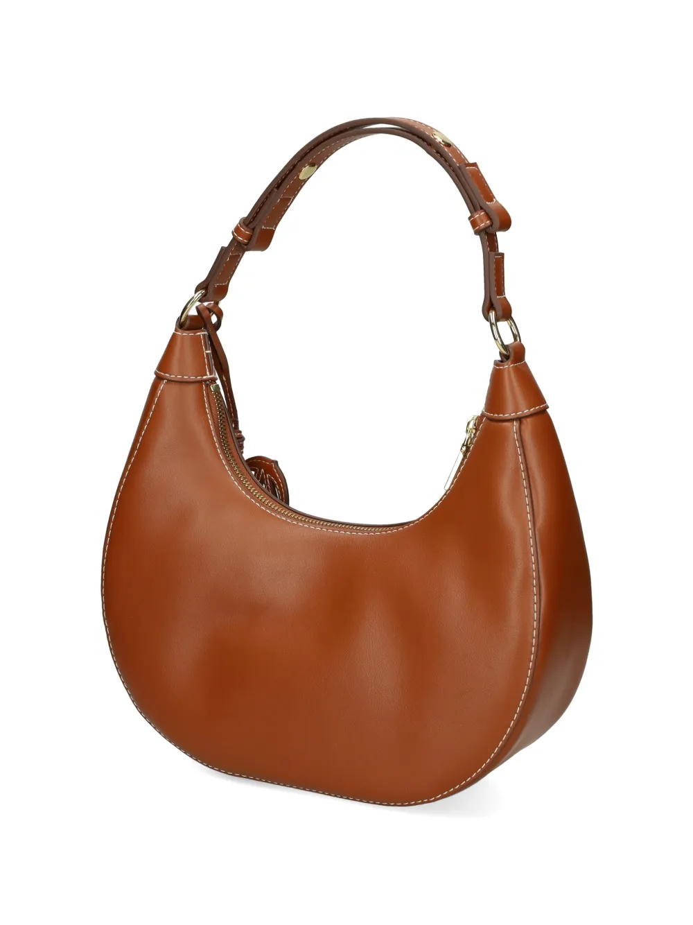 Heart-Charm Stitched Shoulder Bag