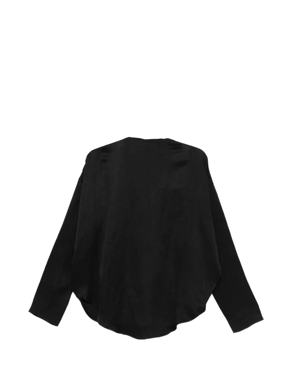  Ruohan Onyx Arno V-neck Blouse - Black 