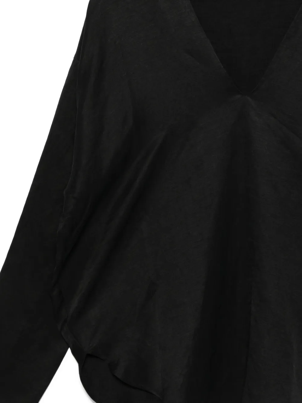  Ruohan Onyx Arno V-neck Blouse - Black 