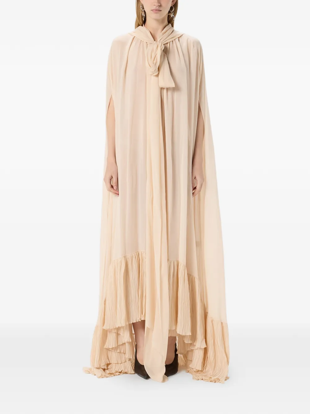 Blumarine Jurk met capuchon Beige