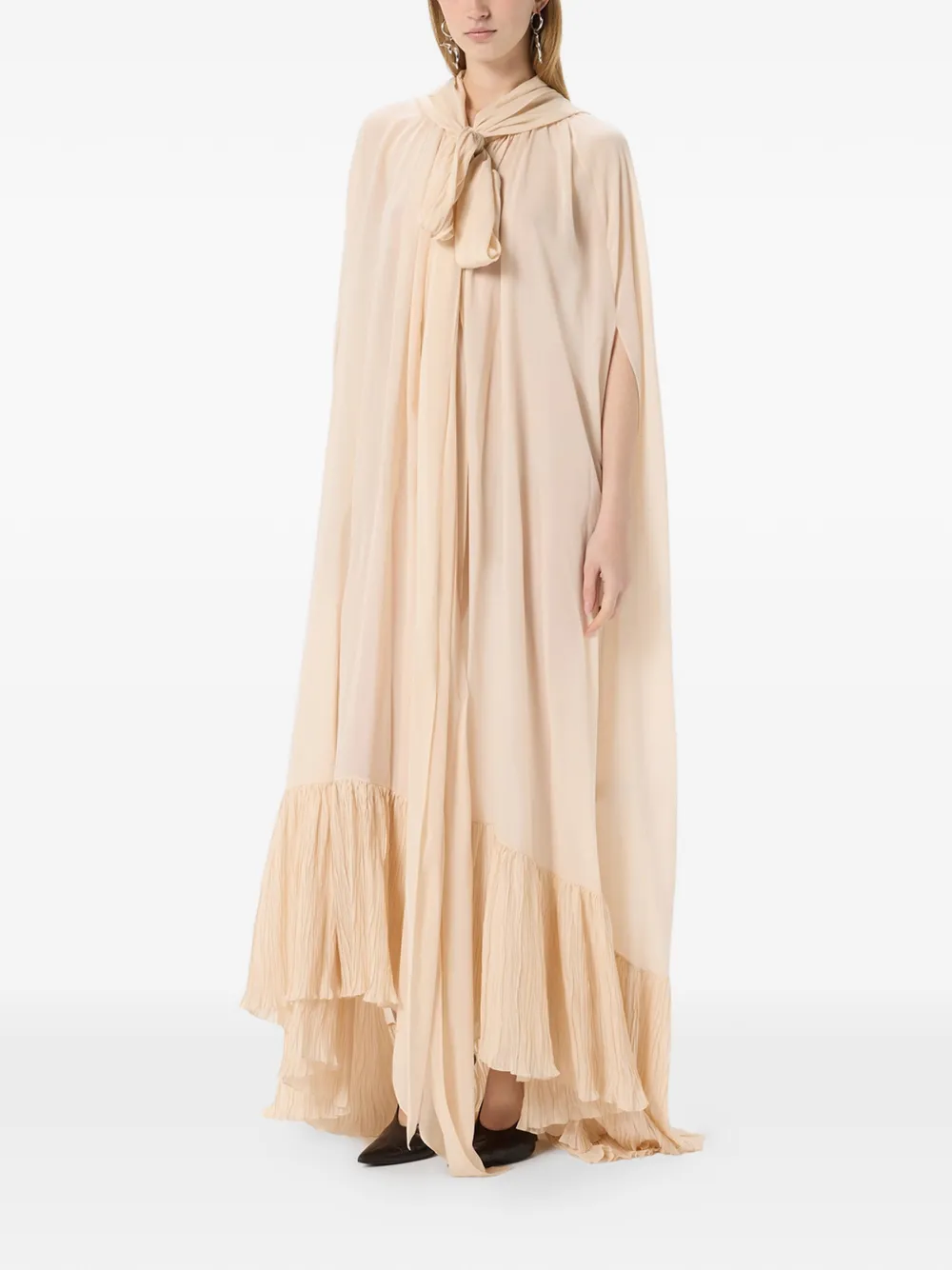 Blumarine Jurk met capuchon Beige