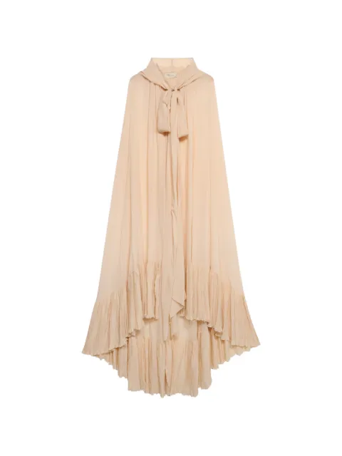Blumarine hooded cape dress
