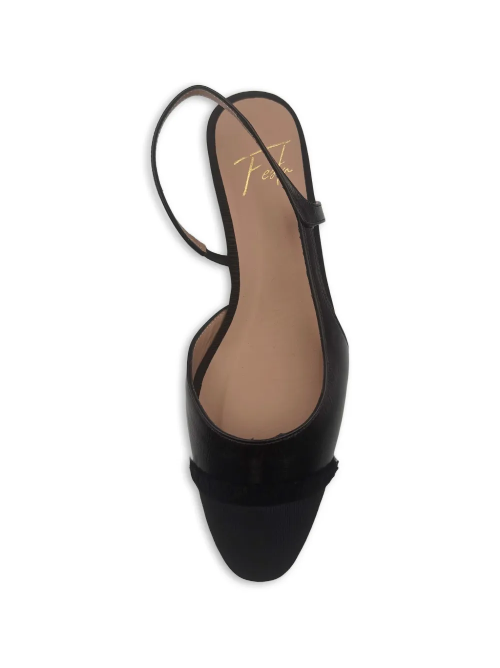 Roberto Festa Acanto slingback pumps met franje Zwart