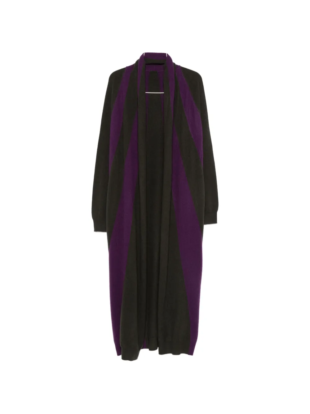 Frenckenberger striped long cardigan - Nero