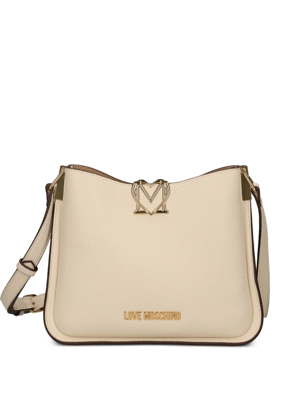 Love Moschino logo-buckle crossbody bag - Toni neutri