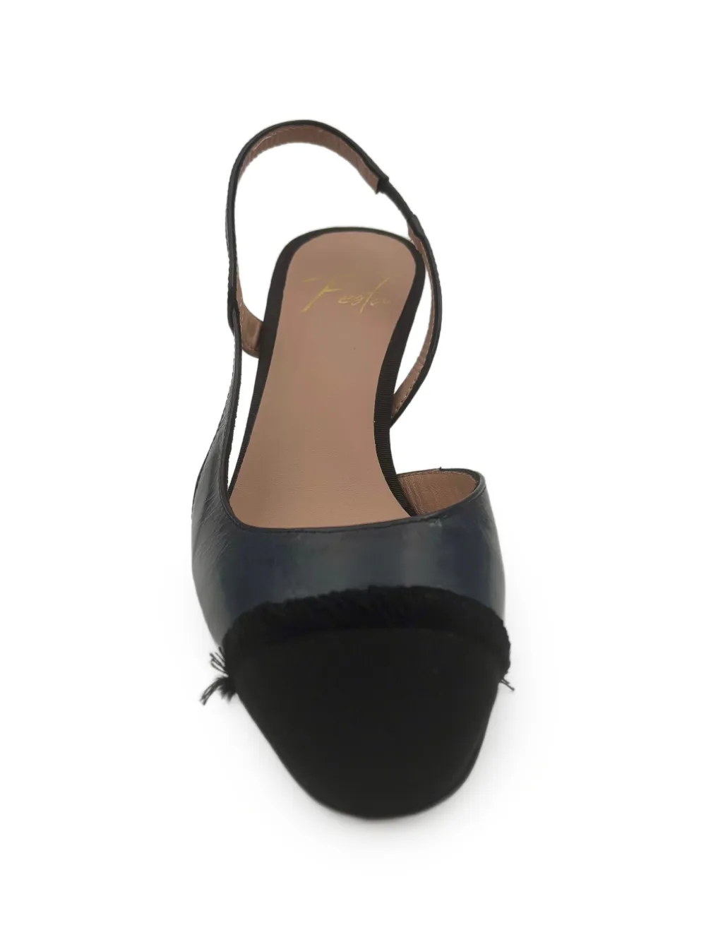 Roberto Festa Ficus slingback pumps met franje Zwart