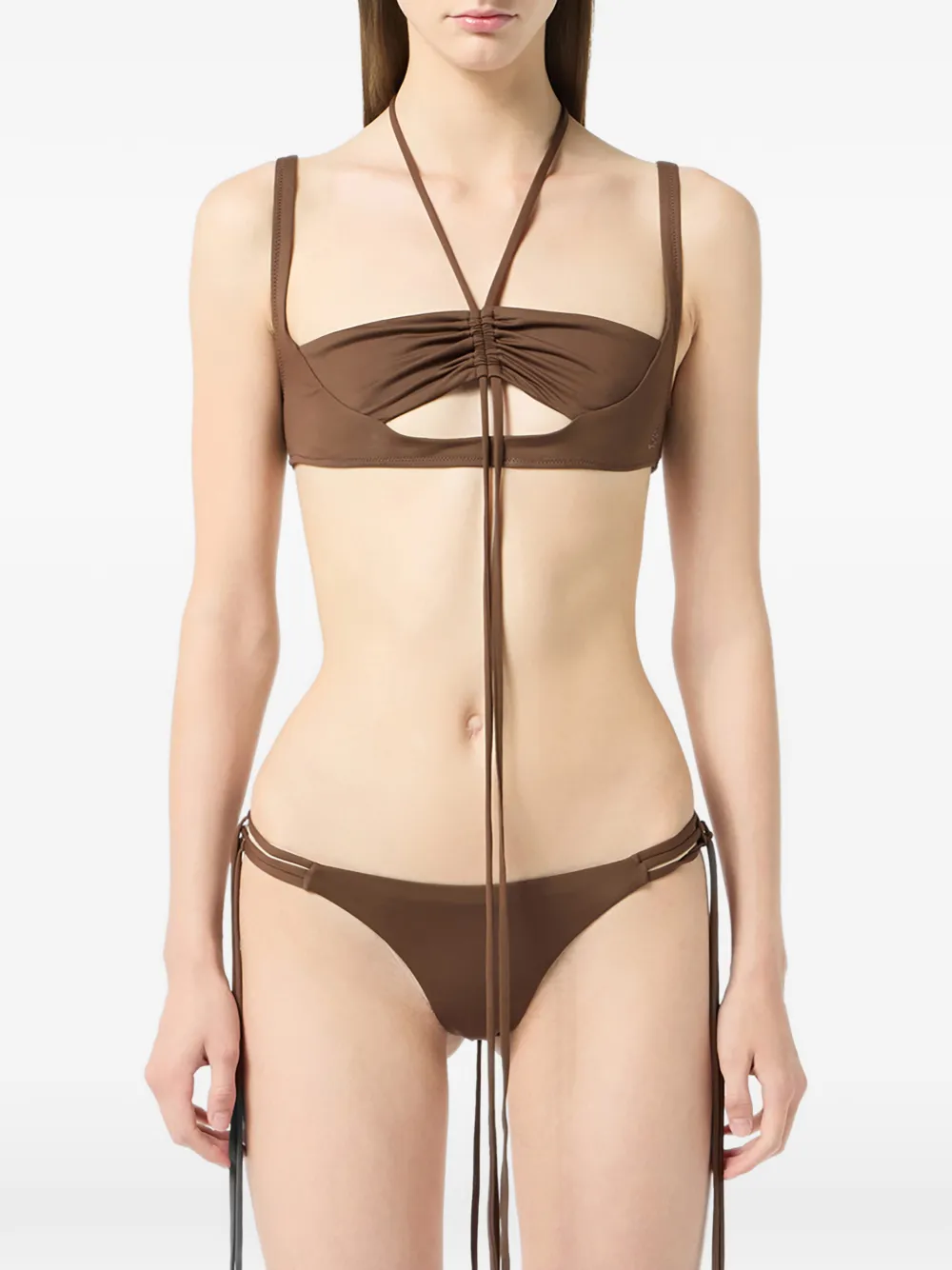 Blumarine Uitgesneden bikinitop Bruin