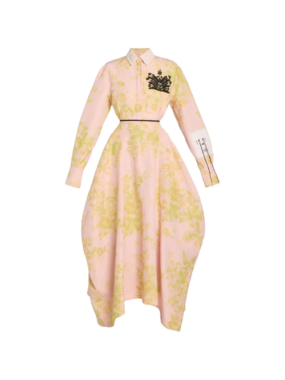 ERDEM floral appliqué dress - Rosa